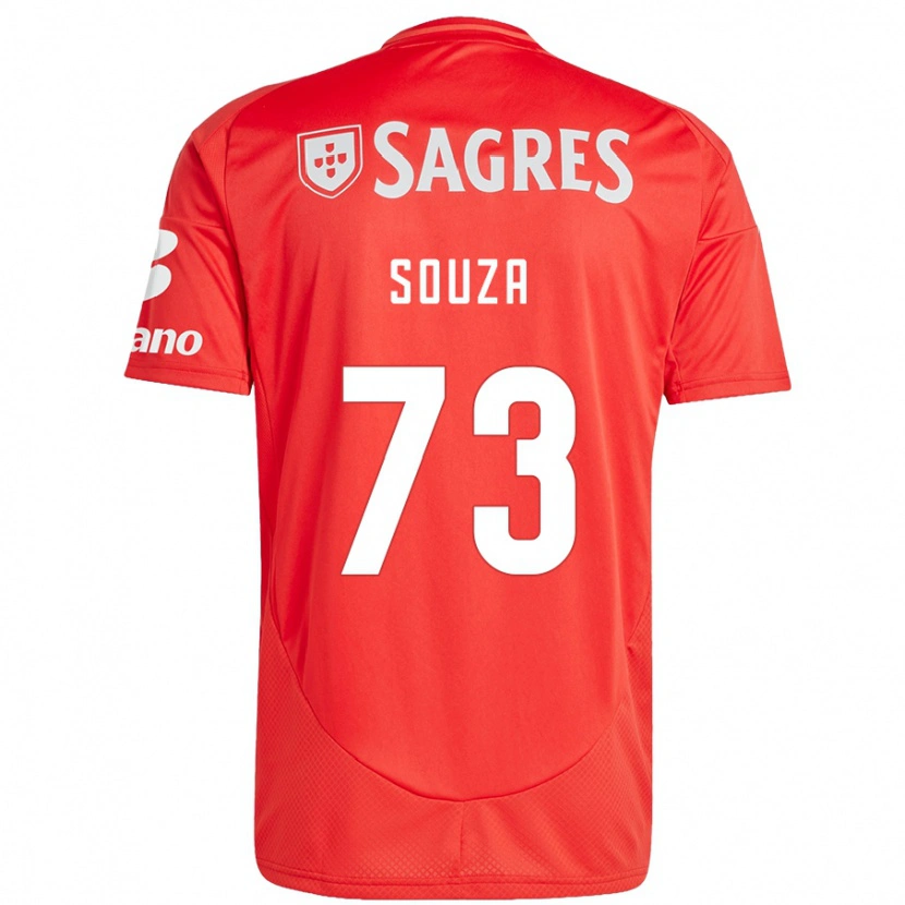 DanxenキッズBeni Souza#73赤 白ホームシャツ2024/25ジャージーユニフォーム