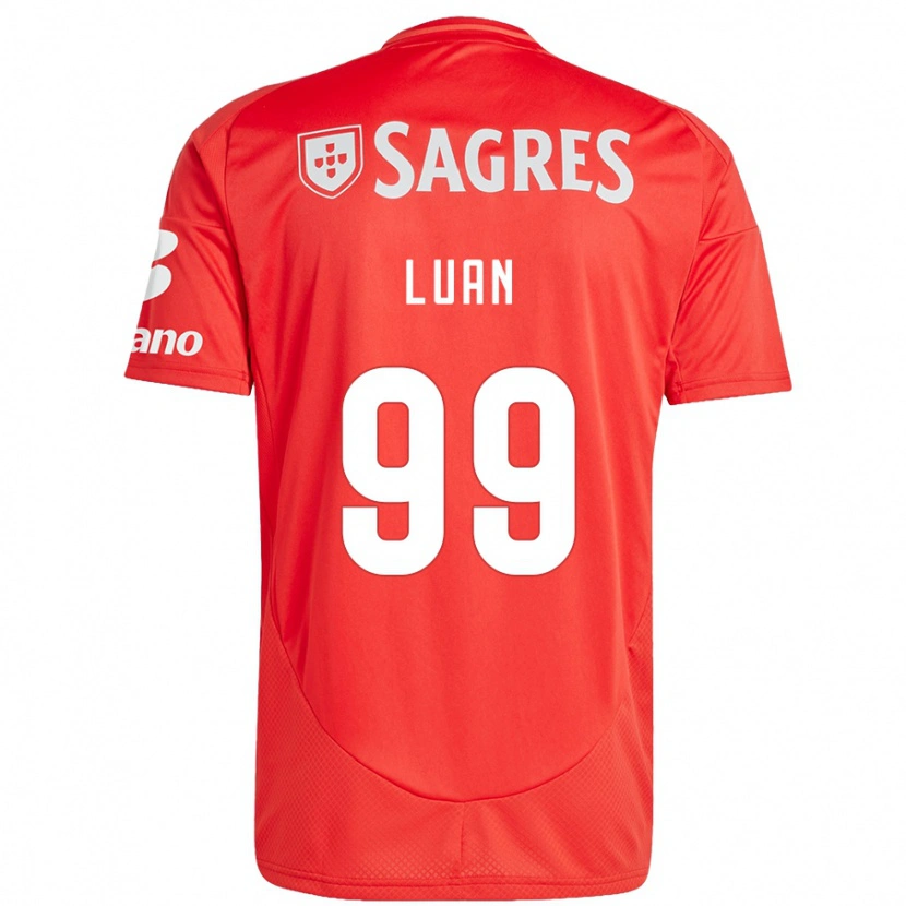 DanxenキッズLuan#99赤 白ホームシャツ2024/25ジャージーユニフォーム