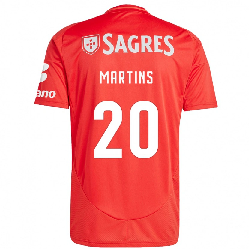 DanxenキッズLara Martins#20赤 白ホームシャツ2024/25ジャージーユニフォーム