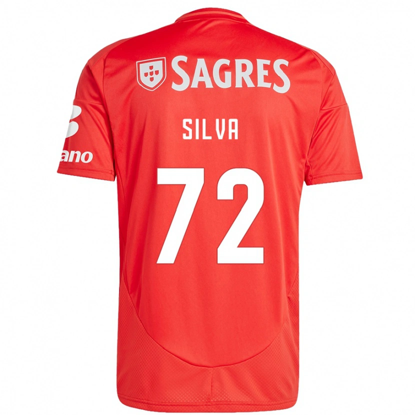 DanxenキッズMatilde Silva#72赤 白ホームシャツ2024/25ジャージーユニフォーム