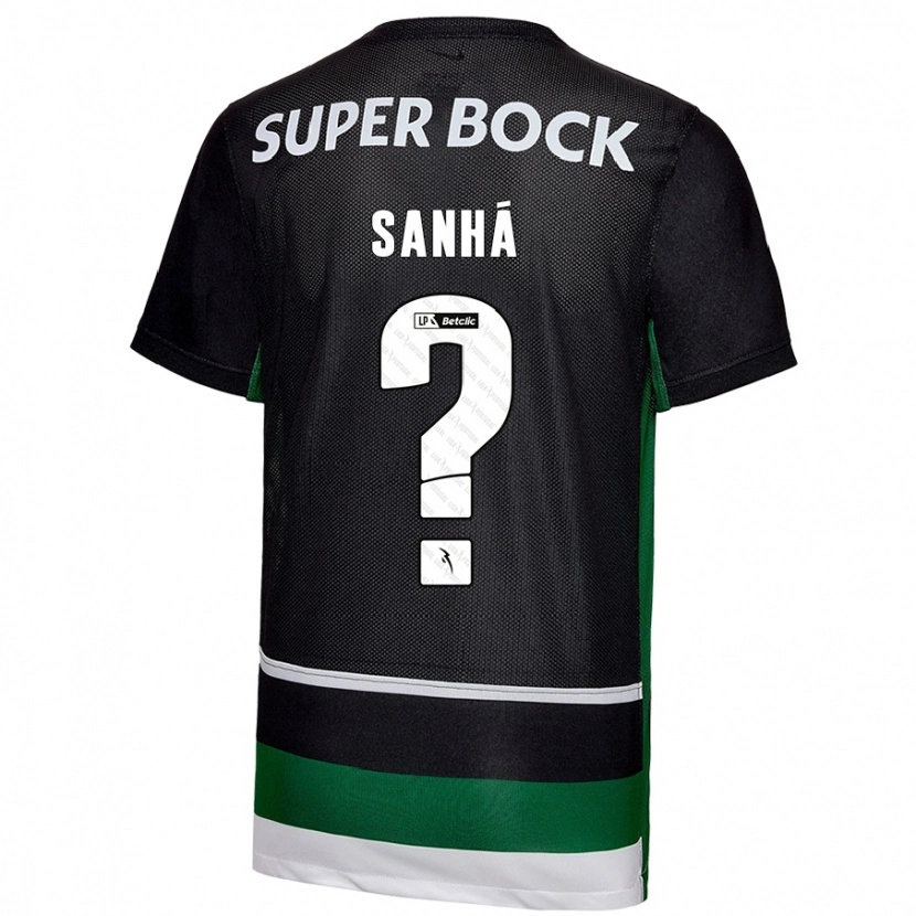 DanxenキッズMicael Sanhá#0黒 白 緑ホームシャツ2024/25ジャージーユニフォーム