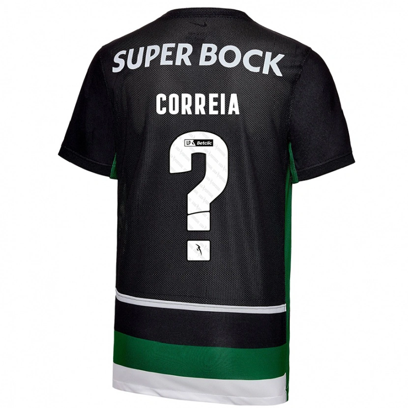 DanxenキッズDuarte Correia#0黒 白 緑ホームシャツ2024/25ジャージーユニフォーム