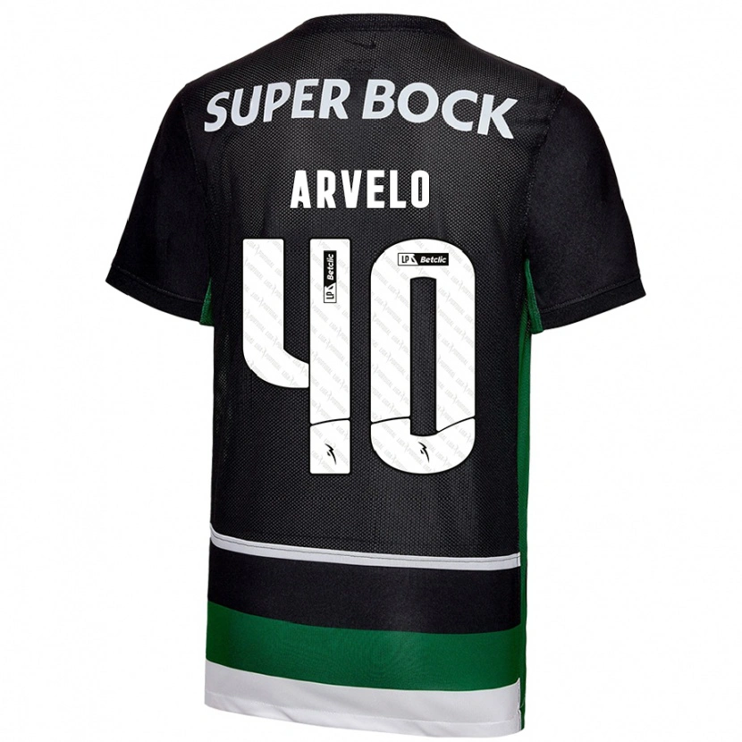 Danxenキッズアダムアルベロ#40黒 白 緑ホームシャツ2024/25ジャージーユニフォーム