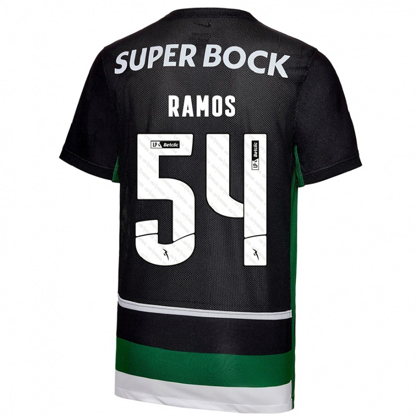 DanxenキッズBruno Ramos#54黒 白 緑ホームシャツ2024/25ジャージーユニフォーム