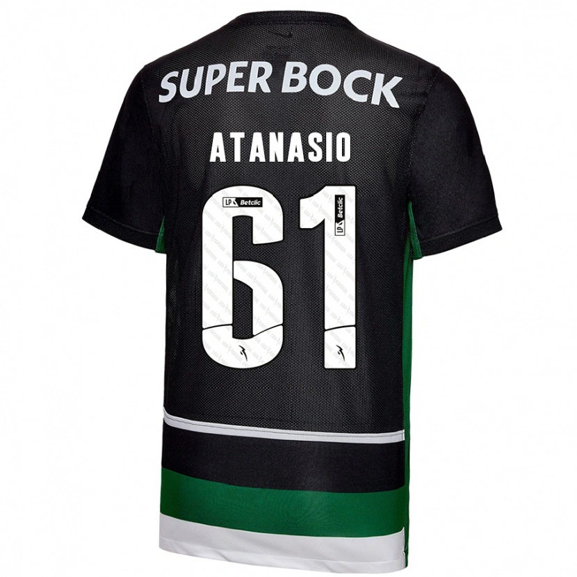 Danxenキッズアタナシウス#61黒 白 緑ホームシャツ2024/25ジャージーユニフォーム