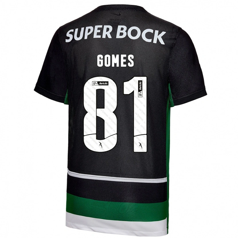Danxenキッズサルバドール・ゴメス#81黒 白 緑ホームシャツ2024/25ジャージーユニフォーム