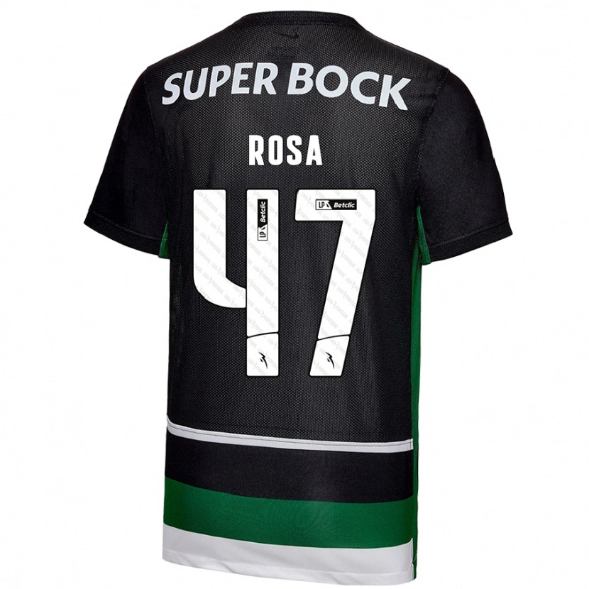 DanxenキッズMariana Rosa#47黒 白 緑ホームシャツ2024/25ジャージーユニフォーム