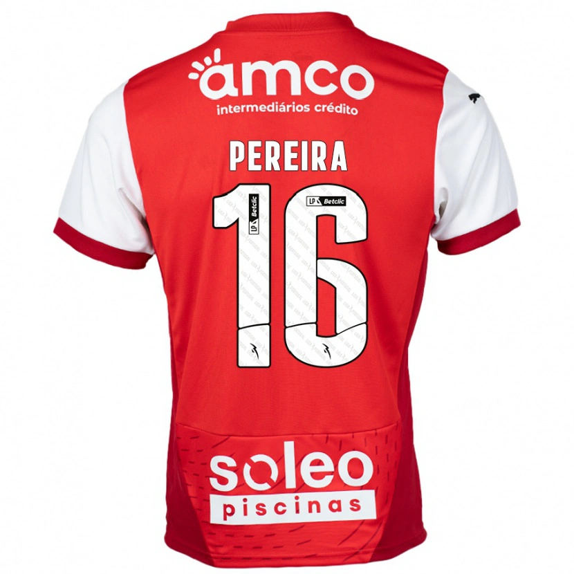 DanxenキッズCatarina Pereira#16赤 白ホームシャツ2024/25ジャージーユニフォーム