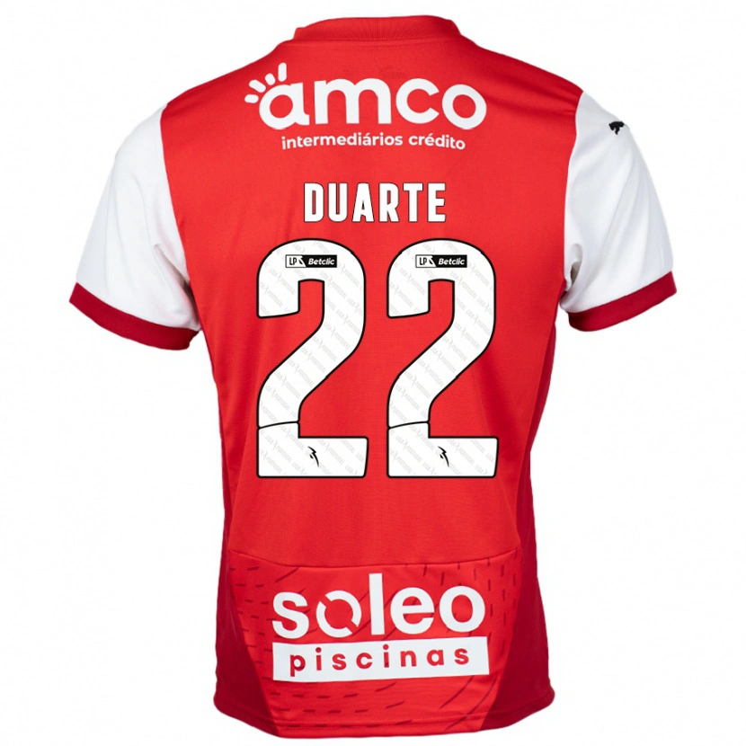 DanxenキッズVânia Duarte#22赤 白ホームシャツ2024/25ジャージーユニフォーム