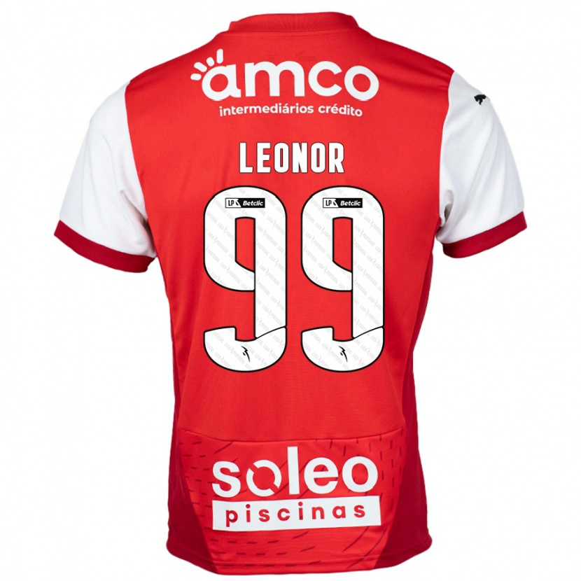 DanxenキッズMaria Leonor#99赤 白ホームシャツ2024/25ジャージーユニフォーム
