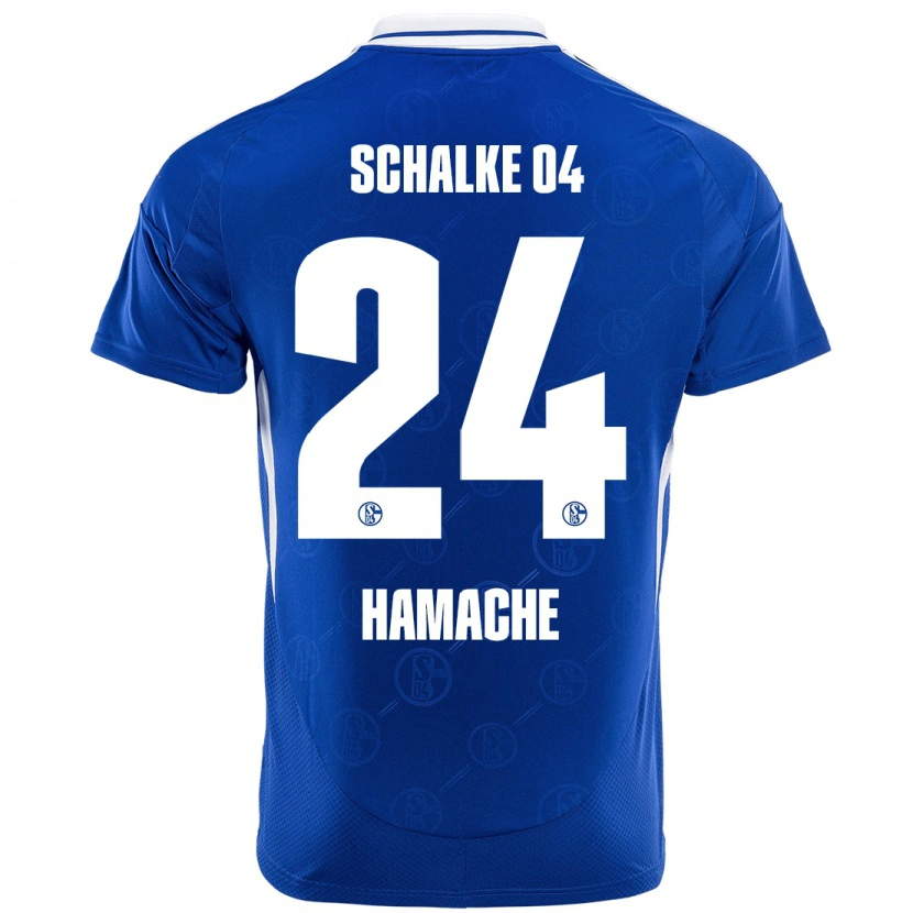 DanxenキッズIlyes Hamache#24ロイヤルブルーホームシャツ2024/25ジャージーユニフォーム