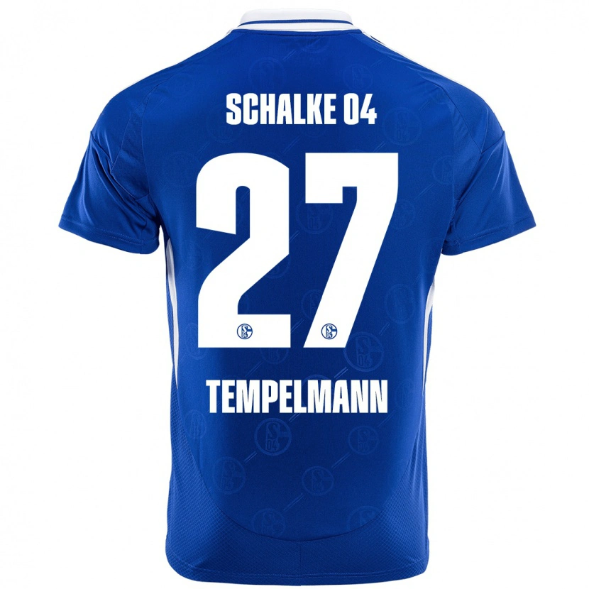 DanxenキッズLino Tempelmann#27ロイヤルブルーホームシャツ2024/25ジャージーユニフォーム