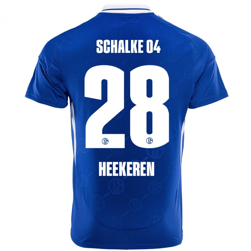 DanxenキッズJustin Heekeren#28ロイヤルブルーホームシャツ2024/25ジャージーユニフォーム