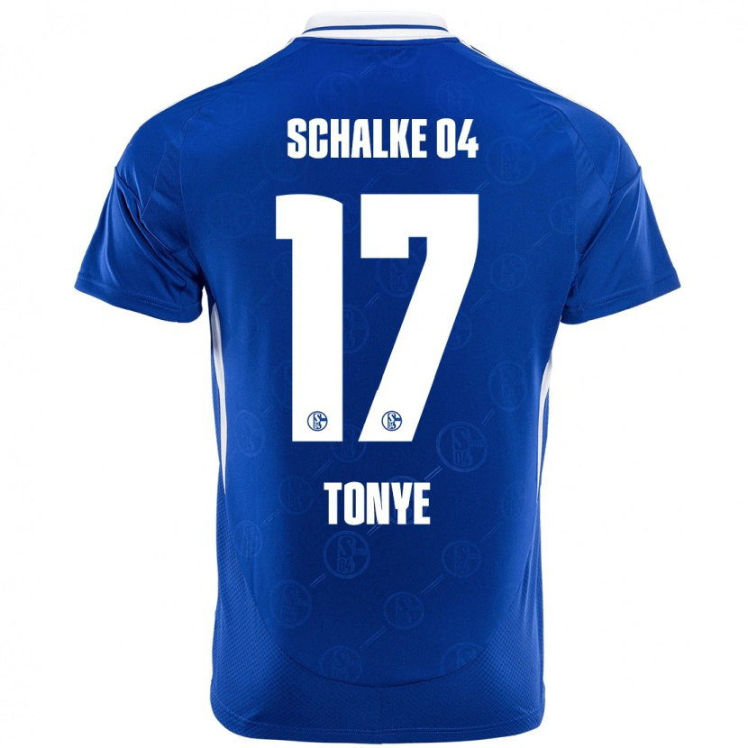 DanxenキッズYannick Tonye#17ロイヤルブルーホームシャツ2024/25ジャージーユニフォーム