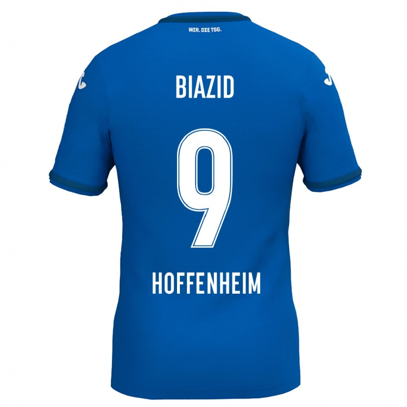 DanxenキッズZain Biazid#9ロイヤルブルーホームシャツ2024/25ジャージーユニフォーム
