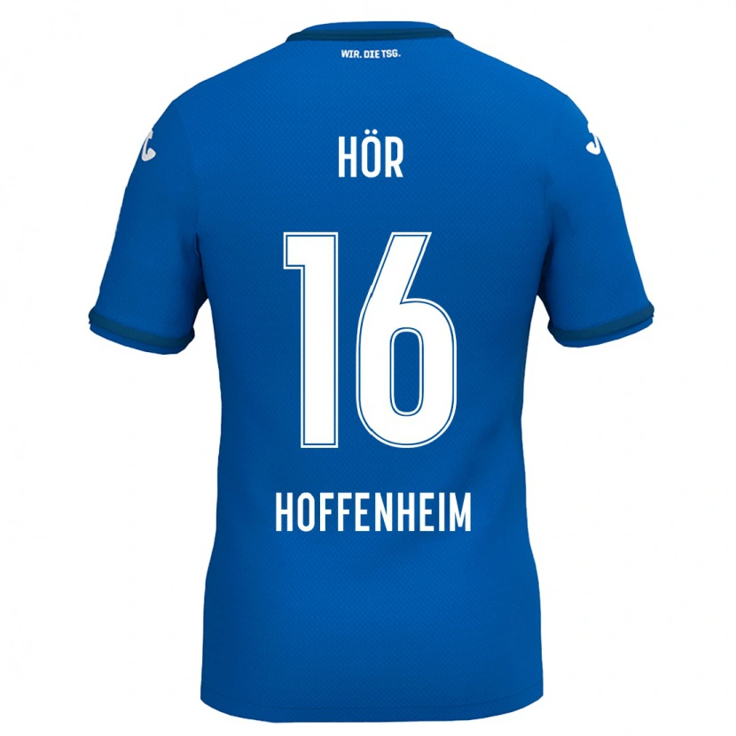 DanxenキッズYannis Hör#16ロイヤルブルーホームシャツ2024/25ジャージーユニフォーム