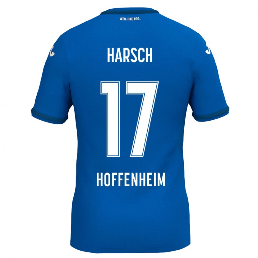 DanxenキッズFranziska Harsch#17ロイヤルブルーホームシャツ2024/25ジャージーユニフォーム