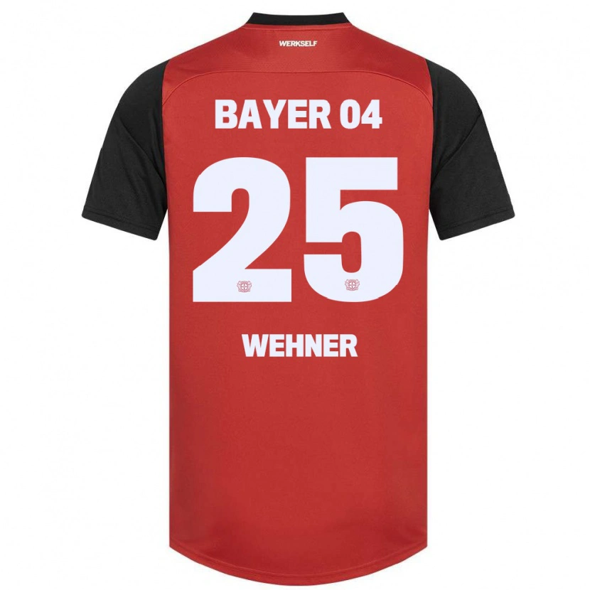DanxenキッズLuca Wehner#25赤黒ホームシャツ2024/25ジャージーユニフォーム