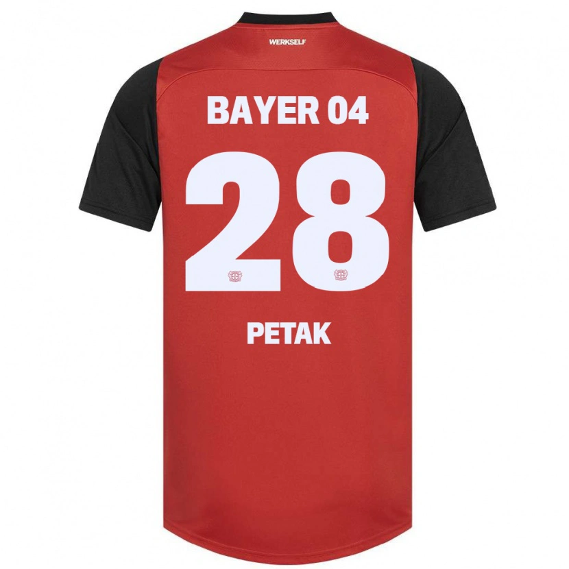 DanxenキッズRaoul Petak#28赤黒ホームシャツ2024/25ジャージーユニフォーム