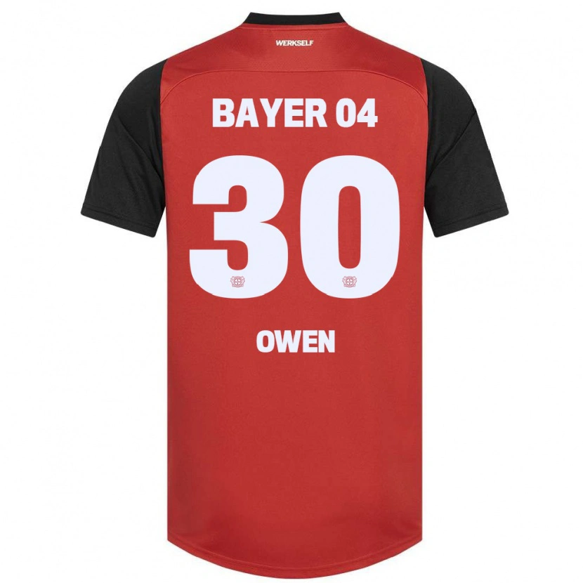 DanxenキッズEmmanuel Owen#30赤黒ホームシャツ2024/25ジャージーユニフォーム