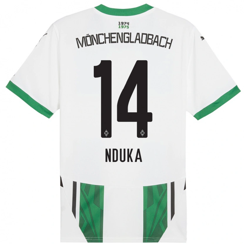 Danxenキッズマイケル・ンドカ#14白緑ホームシャツ2024/25ジャージーユニフォーム