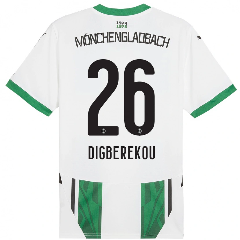 Danxenキッズイブラヒム・ディグベレコウ#26白緑ホームシャツ2024/25ジャージーユニフォーム