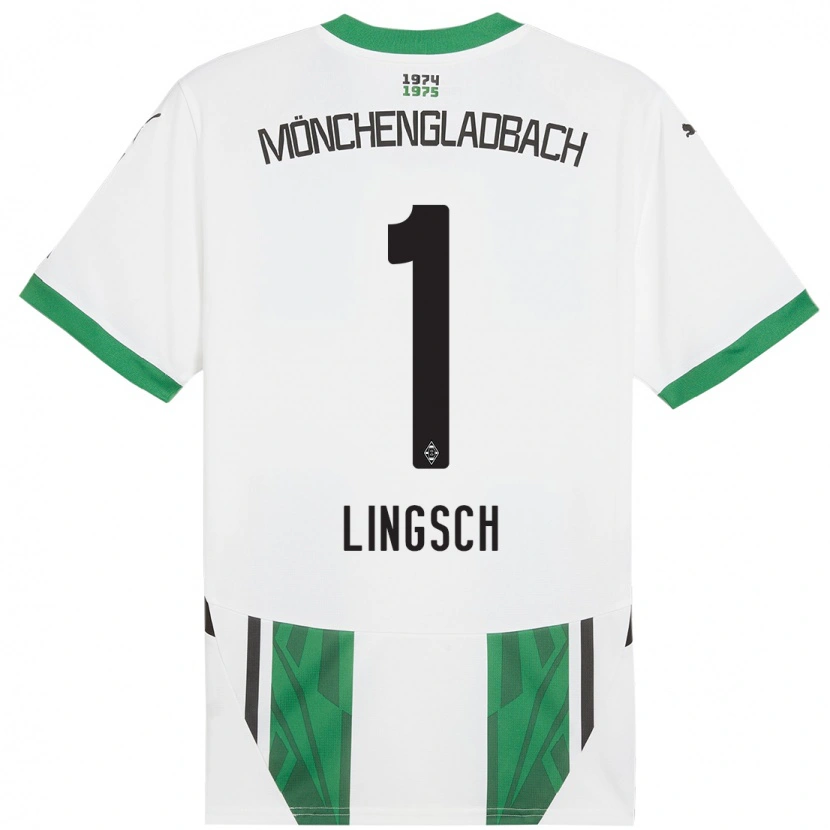 DanxenキッズTina Lingsch#1白緑ホームシャツ2024/25ジャージーユニフォーム
