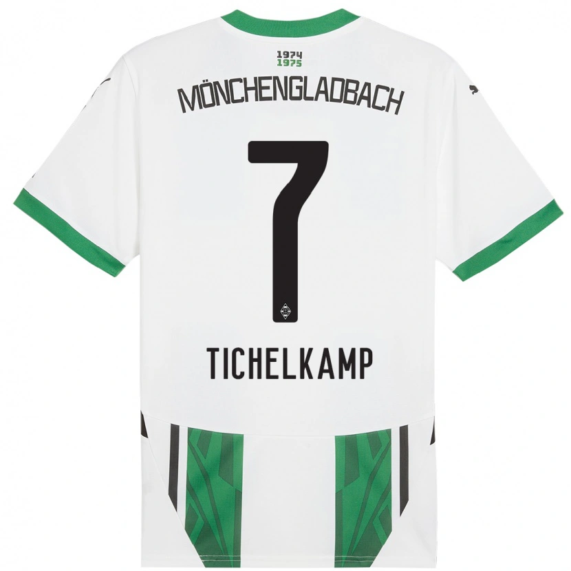 DanxenキッズEmily Tichelkamp#7白緑ホームシャツ2024/25ジャージーユニフォーム
