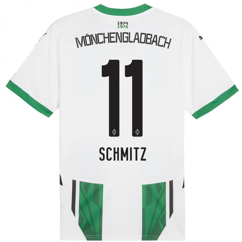 DanxenキッズLouisa Schmitz#11白緑ホームシャツ2024/25ジャージーユニフォーム
