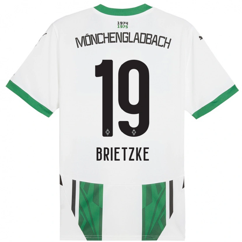 Danxenキッズイヴォンヌ・ブリーツケ#19白緑ホームシャツ2024/25ジャージーユニフォーム