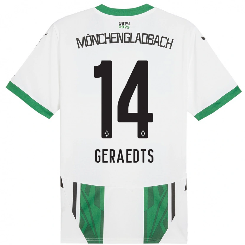 Danxenキッズケルシー・ゲーレーツ#14白緑ホームシャツ2024/25ジャージーユニフォーム