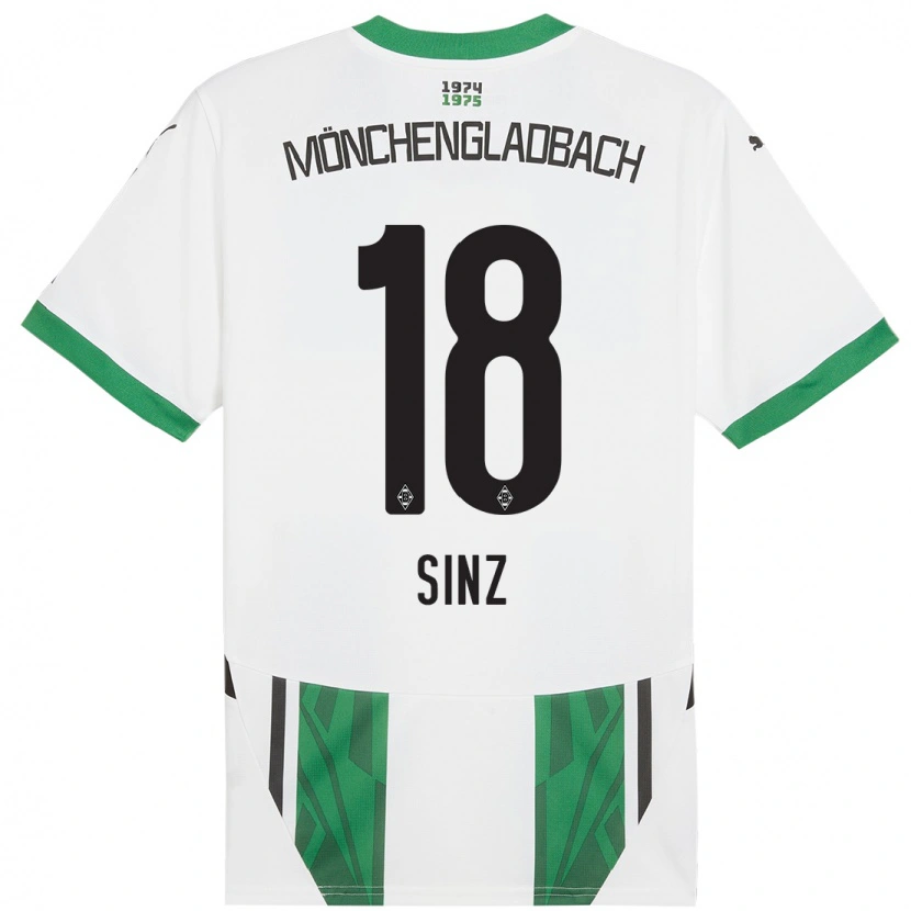 Danxenキッズミシェル・シンツ#18白緑ホームシャツ2024/25ジャージーユニフォーム