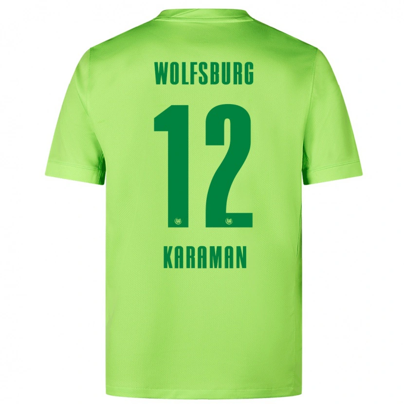 DanxenキッズTarik Karaman#12蛍光グリーンホームシャツ2024/25ジャージーユニフォーム