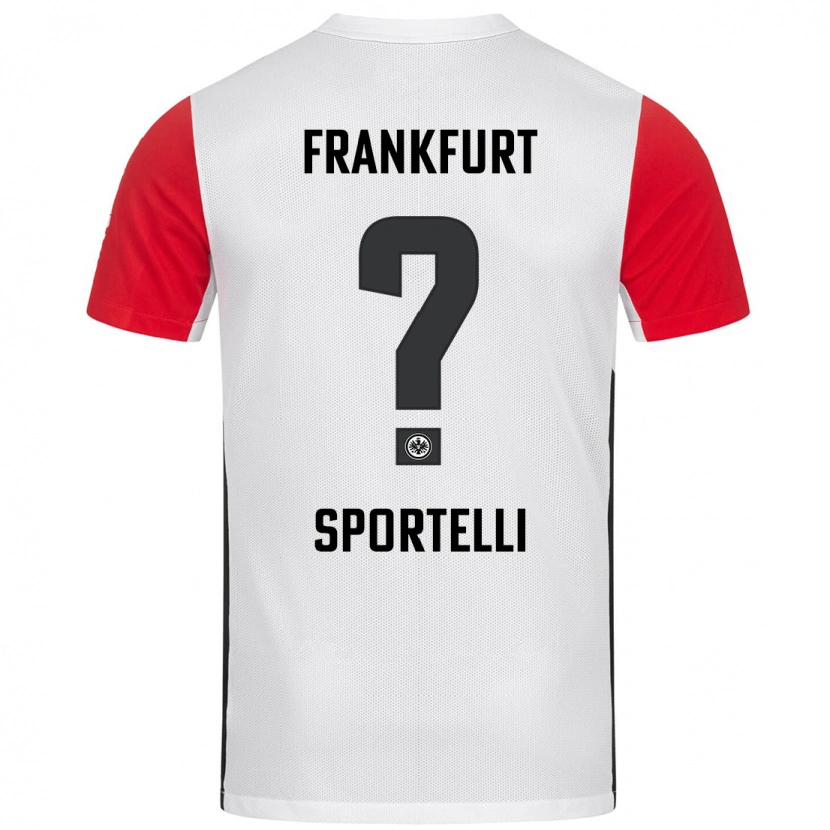 DanxenキッズFlavio Sportelli#0白 赤ホームシャツ2024/25ジャージーユニフォーム