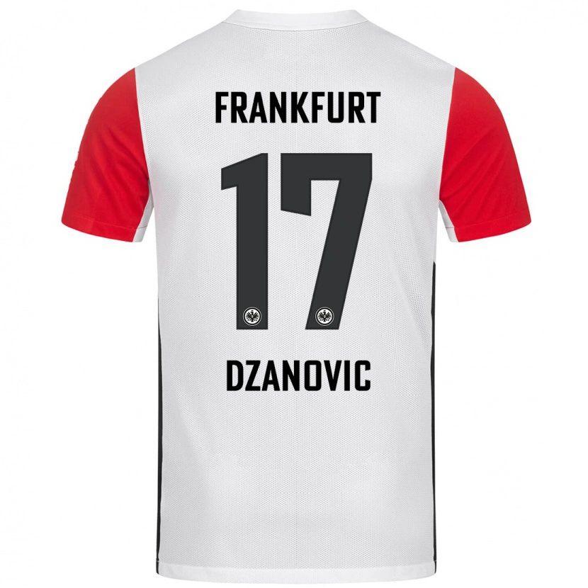Danxenキッズベンジャミン・ジャノヴィチ#17白 赤ホームシャツ2024/25ジャージーユニフォーム