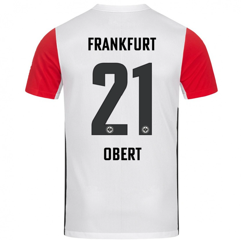 Danxenキッズユーリー・オベルト#21白 赤ホームシャツ2024/25ジャージーユニフォーム