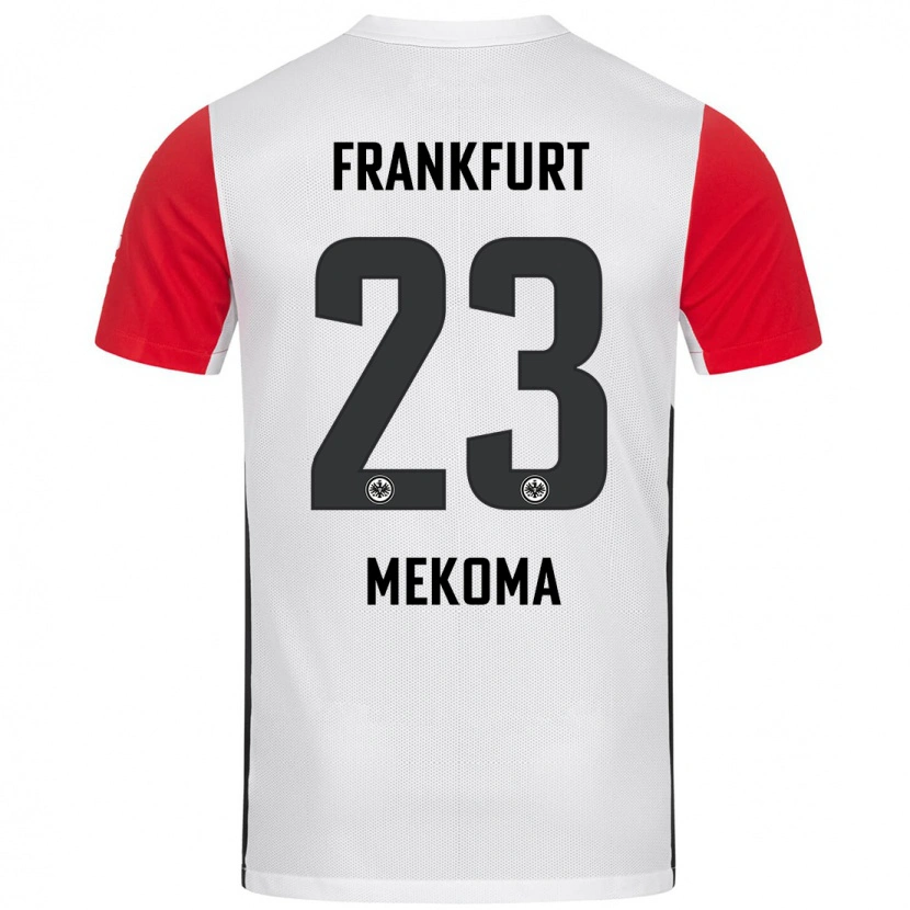 DanxenキッズJamal Mekoma#23白 赤ホームシャツ2024/25ジャージーユニフォーム