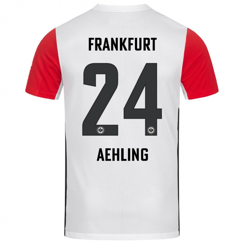 DanxenキッズAnna Aehling#24白 赤ホームシャツ2024/25ジャージーユニフォーム