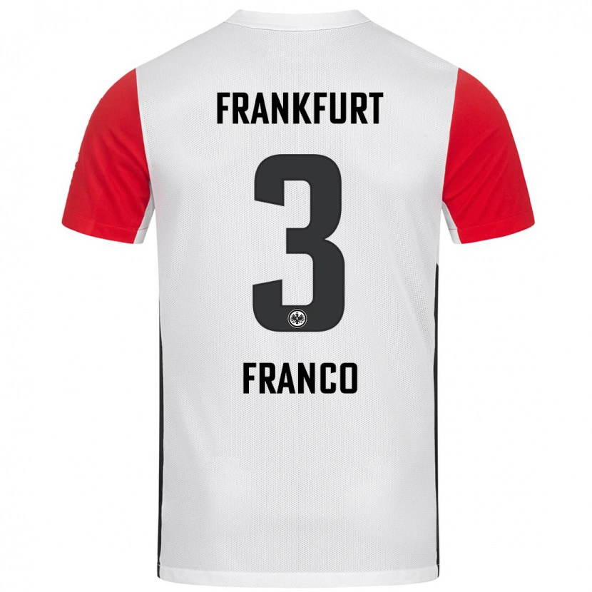 Danxenキッズジュゼッペ・フランコ#3白 赤ホームシャツ2024/25ジャージーユニフォーム