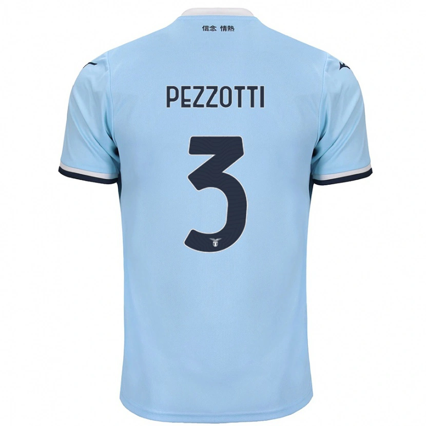 DanxenキッズArianna Pezzotti#3青ホームシャツ2024/25ジャージーユニフォーム