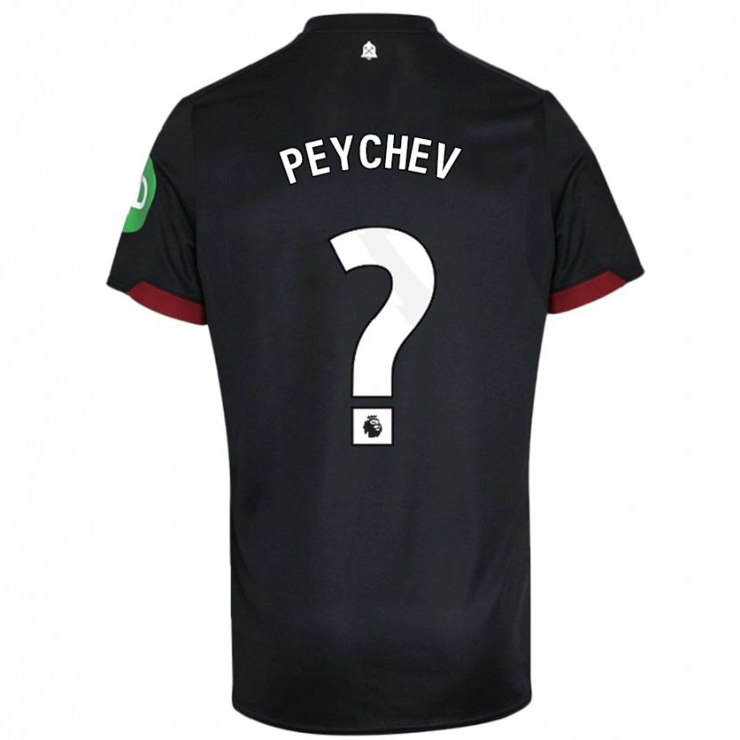 DanxenキッズMartin Peychev#0黒 白アウェイシャツ2024/25ジャージーユニフォーム