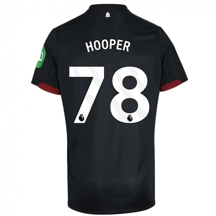 DanxenキッズFinley Hooper#78黒 白アウェイシャツ2024/25ジャージーユニフォーム