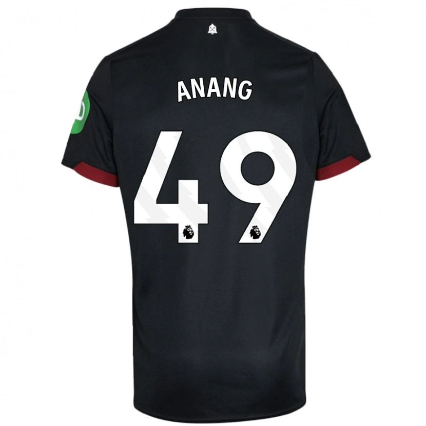 Danxenキッズジョセフ・アナング#49黒 白アウェイシャツ2024/25ジャージーユニフォーム