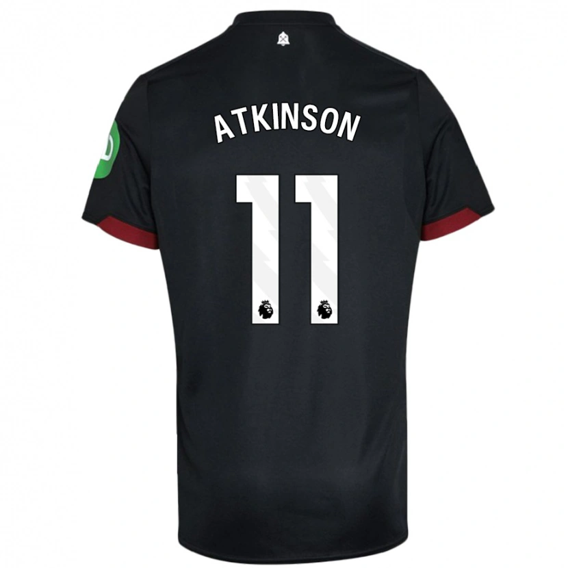 Danxenキッズイシビール・アトキンソン#11黒 白アウェイシャツ2024/25ジャージーユニフォーム