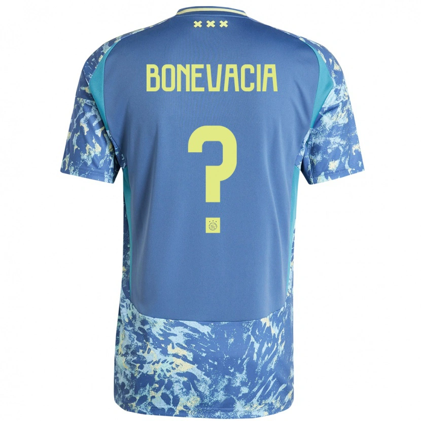 DanxenキッズGiuliano Bonevacia#0灰青黄アウェイシャツ2024/25ジャージーユニフォーム