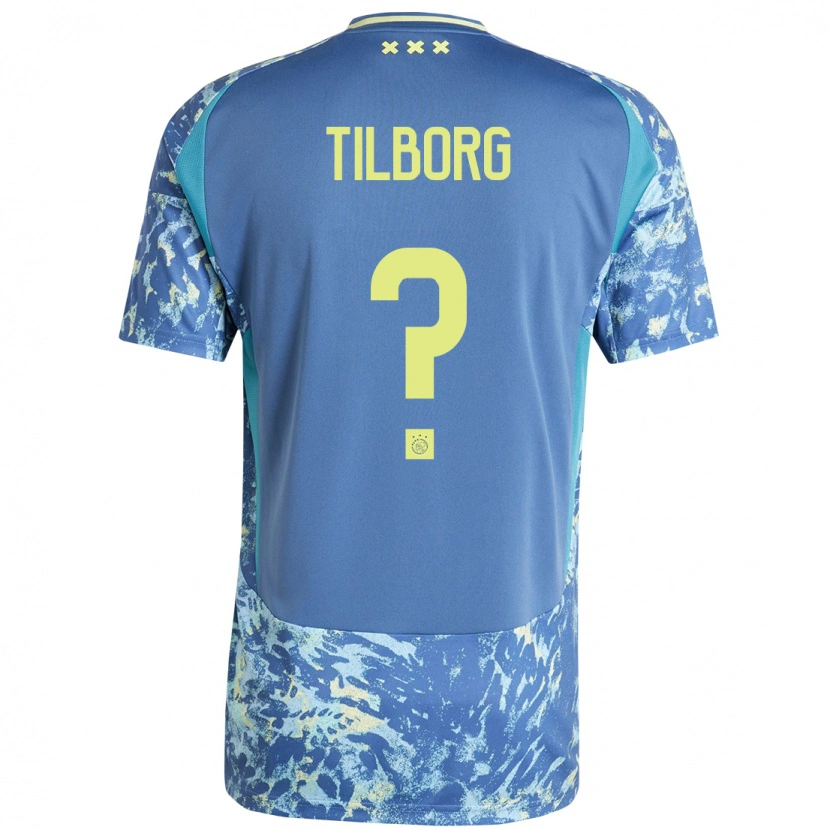 DanxenキッズSesynijo Tilborg#0灰青黄アウェイシャツ2024/25ジャージーユニフォーム