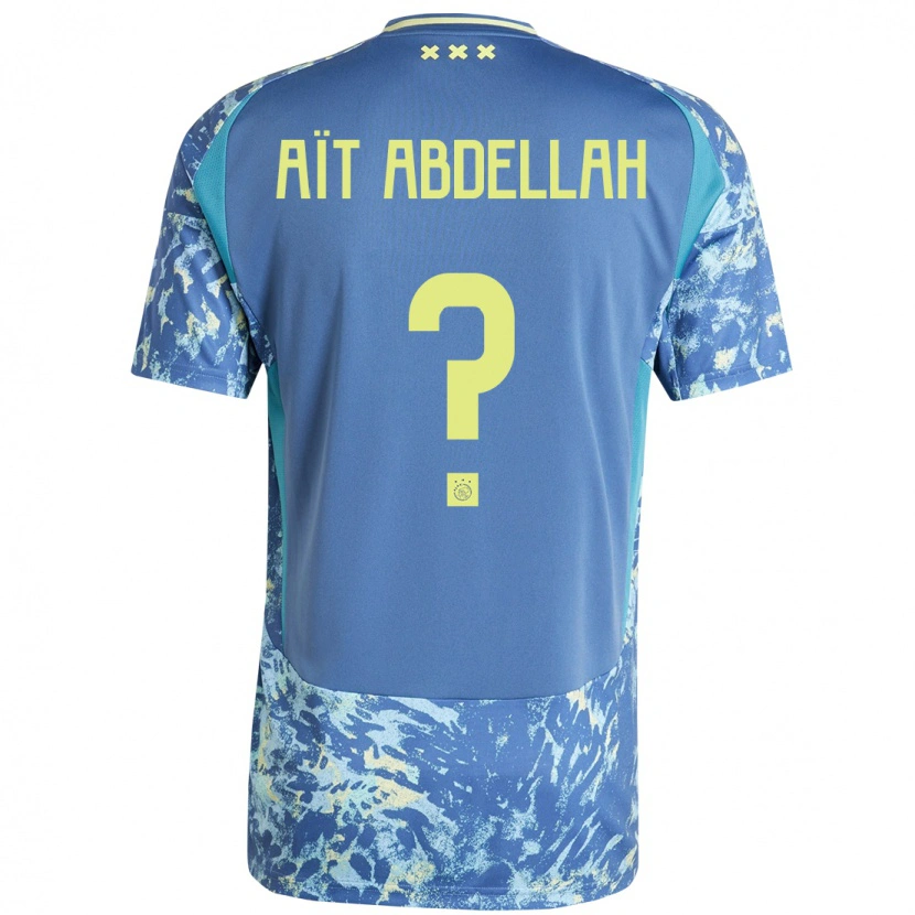 DanxenキッズWaleed Aït Abdellah#0灰青黄アウェイシャツ2024/25ジャージーユニフォーム