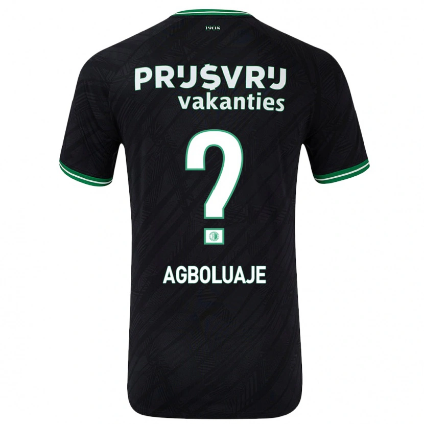 DanxenキッズHakeem Agboluaje#0黒緑アウェイシャツ2024/25ジャージーユニフォーム