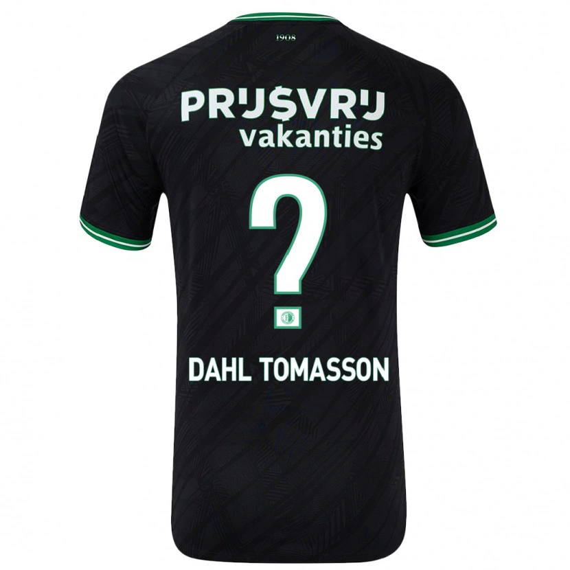 DanxenキッズLuca Dahl Tomasson#0黒緑アウェイシャツ2024/25ジャージーユニフォーム