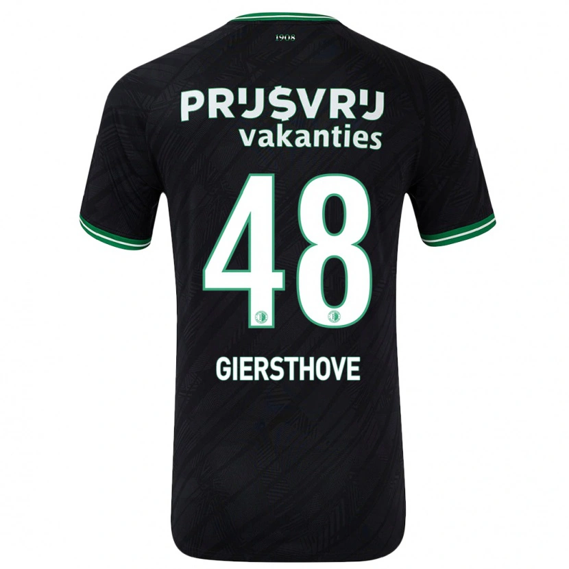 DanxenキッズDjomar Giersthove#48黒緑アウェイシャツ2024/25ジャージーユニフォーム